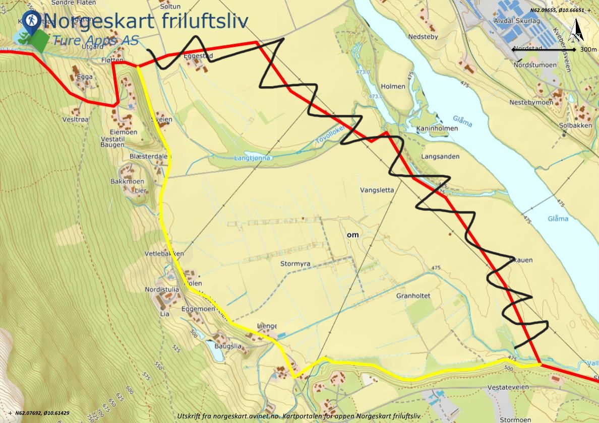 Endring av trase på 48k